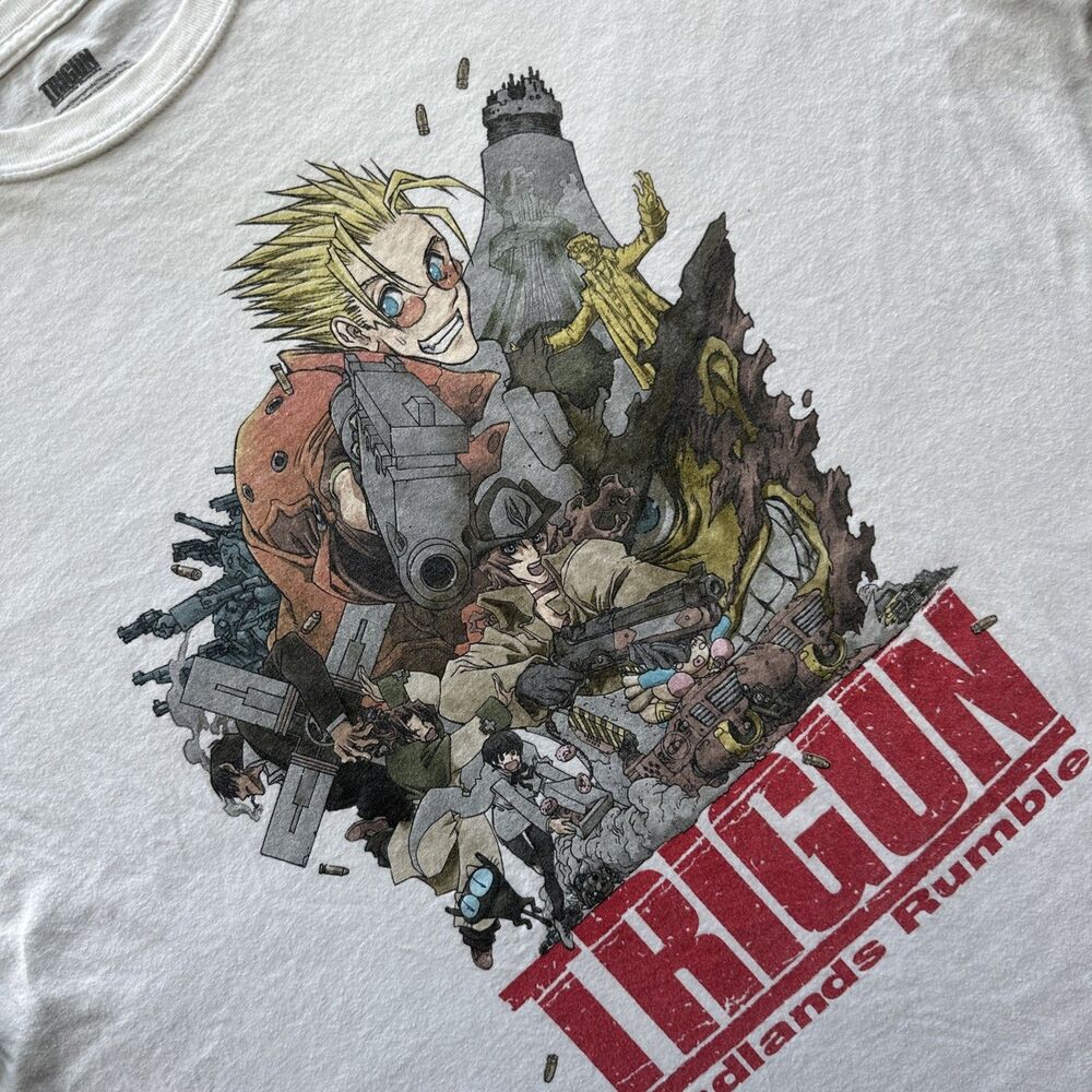TRIGUN BADLANDS RUMBLE Vintage Y2K Anime Faded T-Shirt Lootcrate Size 2XL